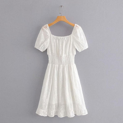 bohochicclothing Dresses SLASH WHITE MINI DRESS boho  chic clothing 