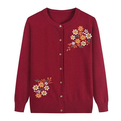 Floral Patch Cardigan - Boho Chic Clothing 