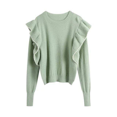 bohochicclothing Jackets GREEN KNITTED VINTAGE SWEATER boho  chic clothing 
