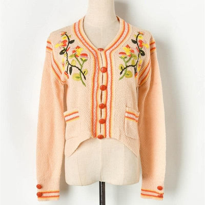 Vintage Flower Cardigan - Boho Chic Clothing 