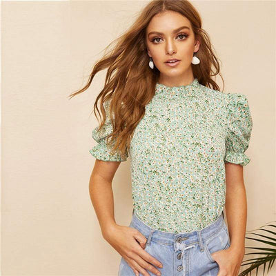 Ditsy Floral Blouse - Boho Chic Clothing 
