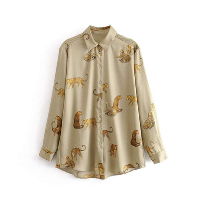 Leopard Print Blouse - Boho Chic Clothing 