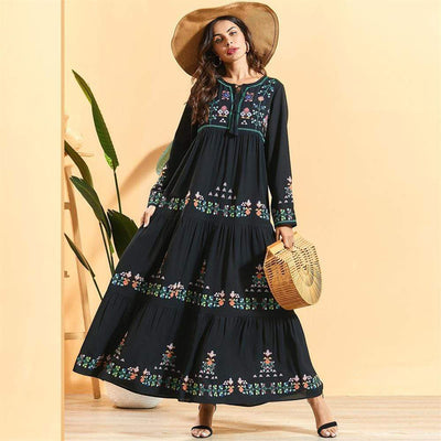 bohochicclothing Chic Floral embroidery Maxi boho  chic clothing 