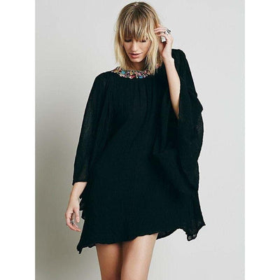 bohochicclothing Dresses EMBROIDERED BELL SLEEVE DRESS boho  chic clothing 