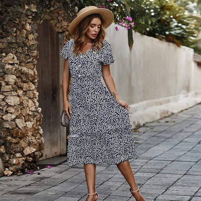 bohochicclothing Dresses FLORAL PRINTED CASUAL MAXI DRESS boho  chic clothing 