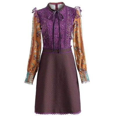bohochicclothing Dresses FLOWER LACE EMBROIDERY DRESS boho  chic clothing 