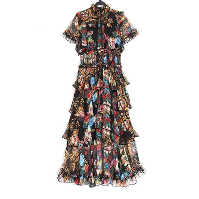 bohochicclothing Dresses FLOWER SLIM MIDI DRESS boho  chic clothing 