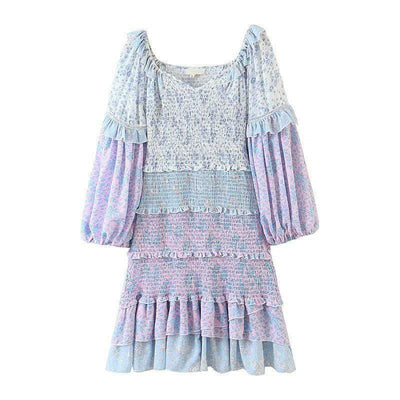 bohochicclothing Dresses MULTICOLOR FLORAL PRINT DRESS boho  chic clothing 