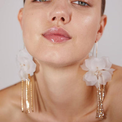 Flower Fringed Earrings - Boho Chic Clothing 