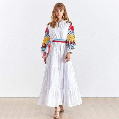 bohochicclothing Embroidery Patchwork Dress boho  chic clothing 