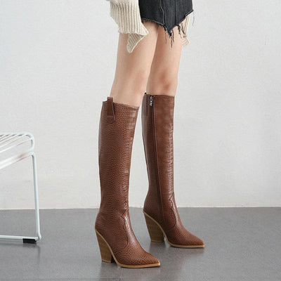 bohochicclothing FAUX LEATHER HIGH BOOTS boho  chic clothing 