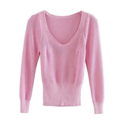 bohochicclothing Jackets FASHION SOLID KNITTED SWEATER boho  chic clothing 
