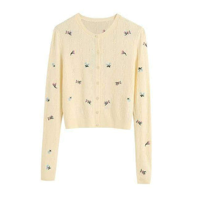 bohochicclothing Jackets FLORAL EMBRIODERY SWEATER boho  chic clothing 