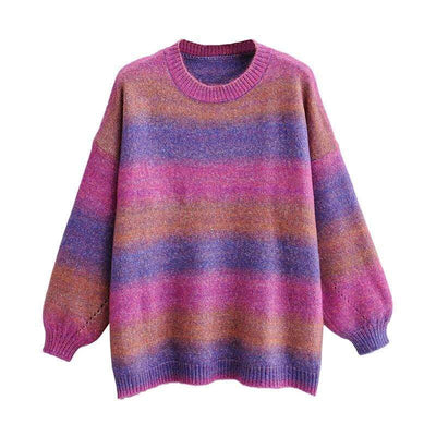 bohochicclothing Jackets MULTICOLOR BLOOMING KNIT SWEATER boho  chic clothing 