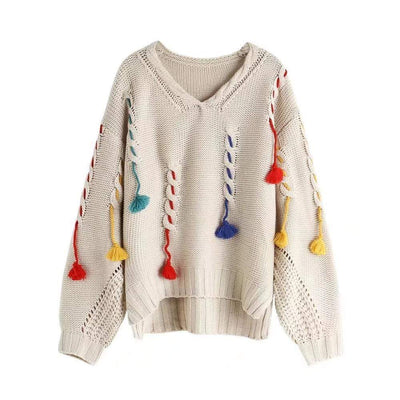 bohochicclothing Jackets TASSEL PULLOVER SWEATER boho  chic clothing 