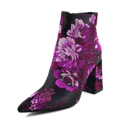 bohochicclothing RETRO HIGH HEELS ANKLE BOOTS boho  chic clothing 
