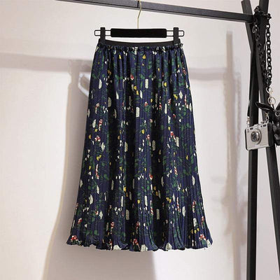 bohochicclothing Ruffled Floral Midi Skirt boho  chic clothing 