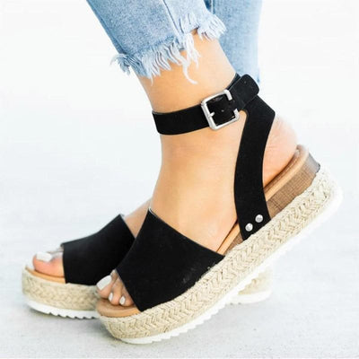 Ankle Strap Platform Sandals - Boho Chic Clothing 