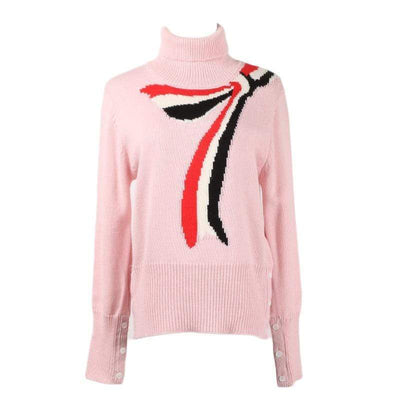 Slim Pink Knitted Sweater - Boho Chic Clothing 