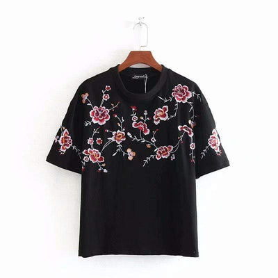 Floral Embroidery Top - Boho Chic Clothing 
